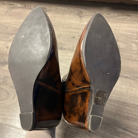 Jeffrey Campbell Tortoise Harrison Wedge Boot Brown Black Size 8.5 Like NEW - Picture 5 of 6